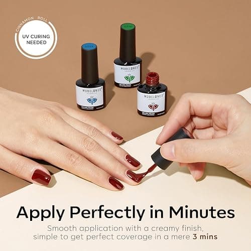 modelones Nude Gel Nail Polish Set Glitter 32PCS 28Colors Red Blue Green thumbnail 9