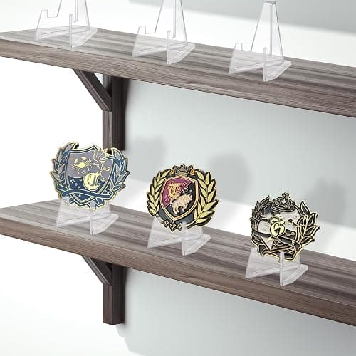 Display Stand, 30 pack Mini Clear Card Stands, Coin Display Holder Easel for Coins, Trading Cards, CDs, 2.13 Inch Tall thumbnail 5