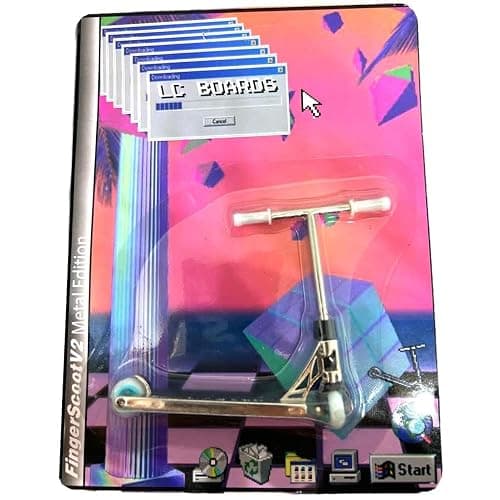LC BOARDS Finger Scooter Metal V2 Park Silver Chrome thumbnail 5