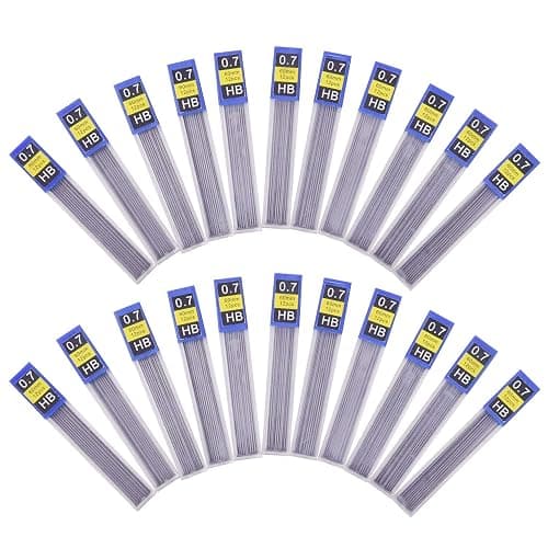 Morepack 0.7mm Lead Refills for Mechanical Pencil 240 Pcs | Break Resistant Black HB Leads thumbnail 6