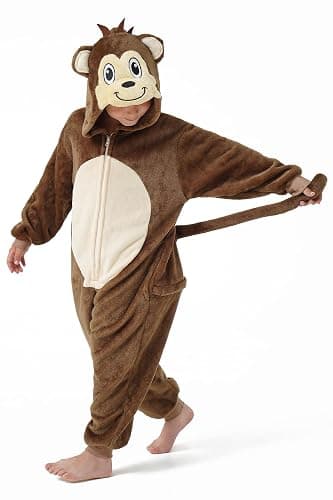 DILUFUN Kids Boys Girls Halloween Onesie Costume,One Piece Pajamas,Halloween Funny Animal Onesie Cosplay Costume 3-14Y thumbnail 4