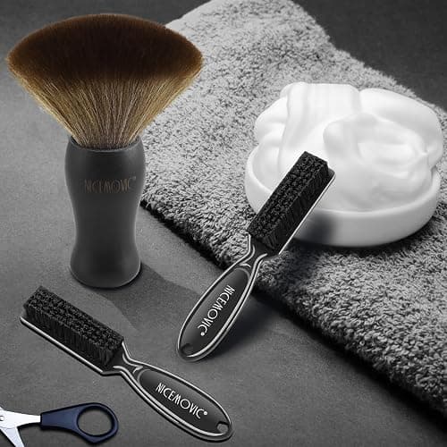NICEMOVIC 3 IN 1 Barber Neck Duster Brush Set, Professional Barber Accessories Cleaning Supplies, Duster Nylon Brush Hair Cutting Styling Brush Tool (Black) thumbnail 6