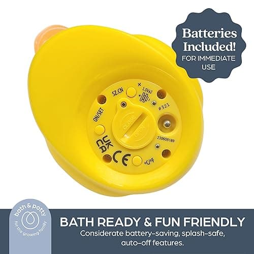 Dreambaby Duck Baby Bath Thermometer - Instant Read Digital Thermometer for Water and Room Temperature - Floating Baby Bath Toy - Newborn Must-Have thumbnail 6