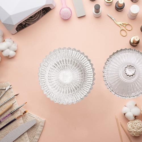 Monomer Dish for Acrylic Nail Liquid, Large Dappen Dish with Lid, Crystal | Glass Cup for Monomer liquid, Monomer Jar for Acetone, Acrylic Nail Brush Cleaner Holder, Clear Cup for Powder, CORFULRA thumbnail 6