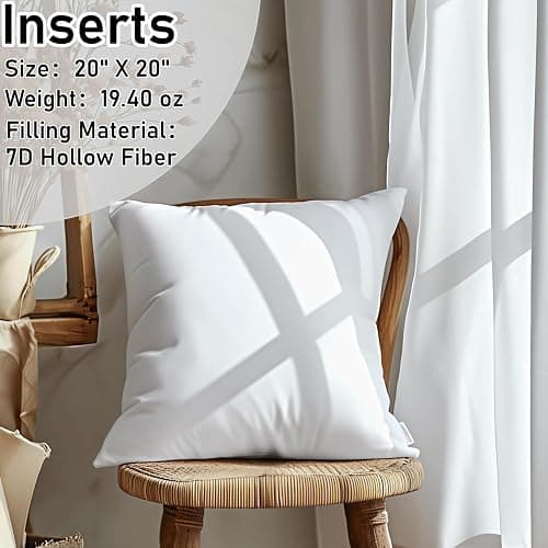 WHATWEARS 18" x 18" Decorative Throw Pillow with Inserts, Set of 2 Soft Faux Fur Throw Pillows, Square Boho Pillow for Couch, Bed, Sofa Decor, Coffee thumbnail 5