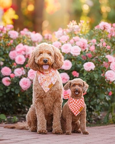 Remy+Roo Large Spring Dog Bandanas - 4 Pack Daisy Set | Premium Durable Adjustable Polyester Fabric | Patented Shape Girl Dog Bandana, Trendy Pattrens, Floral Dog Bandana thumbnail 2