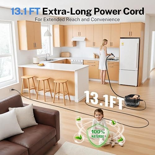 ODSD Steam Cleaner for Home & Car, 3-Level Adjustable Steamer for Cleaning, 15s Heat-Up & 1.6L Large Tank, Handheld Steam Cleaner for Car Detailing, Home, Tile, Grout, Furniture with 15pcs Accessories thumbnail 5