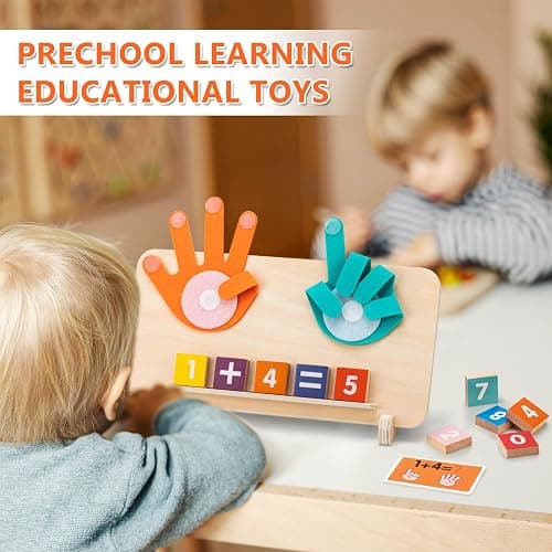 GUEETIC® Preschool Math Manipulatives Learning Toys for Toddlers 2-4 | Montessori Number Counting Block Toys for Kids, Educational Toys for 3-5 Year Old Boys Girls Christmas Birthday Gifts thumbnail 3
