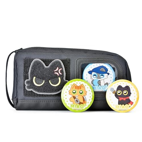 Pencil Case Large Capacity Adorable Cat Pencil Pouch Stationery Pen Bag for Teen Girls and Boys with Magic Sticker and Decoration Badges thumbnail 7