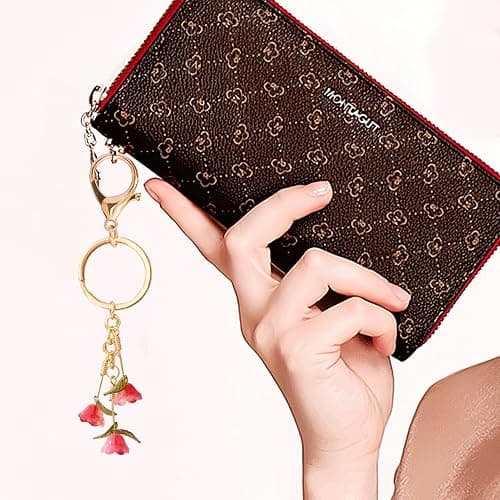 SanQuan Trailing Tulip Flower Keychains for Women-Handmade,Bag Charm,Purse Charm,Elegant Gifts for Women/Mom/Her thumbnail 7