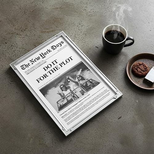 Vintage Attitude Newspaper Print - Black and White Framed Wall Art Poster - Modern Aluminum Frame - Aesthetic & Funny Decor for Room, Office, Dorm (16.7" L x 11.9" W) thumbnail 5