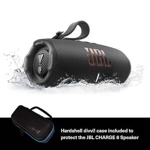 JBL Charge 6 (Black) + Bundle with divvi! Protective Hardshell Case (Black) thumbnail 3