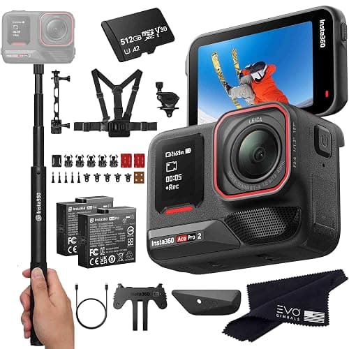 Insta360 Ace Pro 2 Snow Bundle- 8K Waterproof Action Camera Co-Engineered with Leica, Flagship 1/1.3" Sensor, 8K30, 2.5" Flip Screen|Includes Snow Bundle, Invisible Selfie Stick (512GB) - Image 1