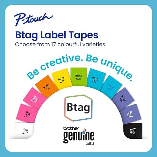 Brother Genuine P-Touch Btag BTAG131 Black on Clear Label Tape ~1/2in by 13.1ft (12mm x 4m). (Works Only with Brother PT-N10, PT-N20, PT-N25BT Label Makers) thumbnail 5