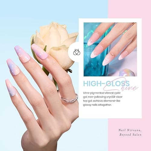 beetles Pastel Gel Polish Set - 20 Colors Spring Gel Nail Kit Dreamy Town Collection Macaroon Pink Yellow Green Blue Glitter Manicure Kit with 3Pcs Base Top Coat Uv LED Summer Gifts for Women thumbnail 4