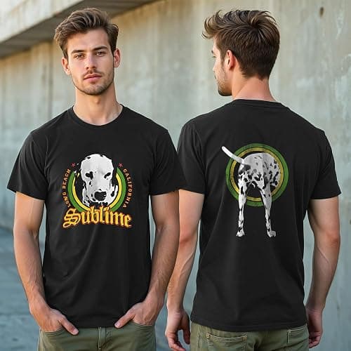 Sublime Men's Lou Dog 2-Sided Logo T-Shirt Black | Officially Licensed Merchandise thumbnail 6