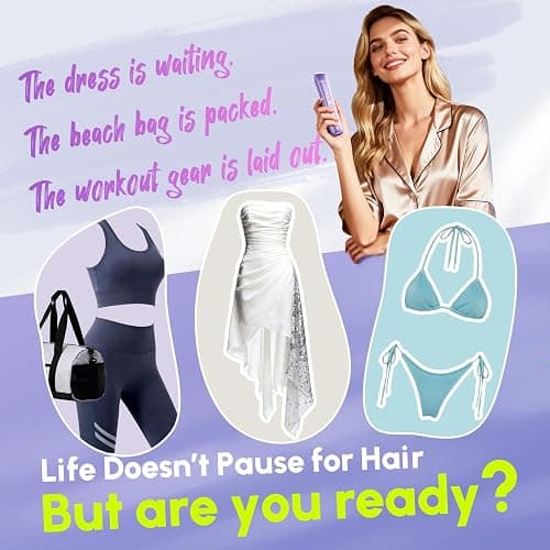 Bikini Trimmer for Women Dual Head – IPX7 Waterproof & Painless Electric Razor for Pubic Hair, Face, Legs, Underarms – Portable Cordless Shaver with Fast Charging, Teen Girl Gifts Trendy Stuff, Purple thumbnail 2