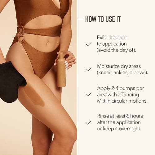Nuda Bronzefoam Self Tanning Mousse, Lightweight, Fast Drying & Streak Free Self Tanner, Enriched with Coconut Oil, Cucumber & Mango Extracts, Hydrating Formula, Mango Fragrance, Vegan, Dark, 190 ml thumbnail 5