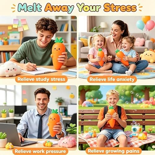 13In Carrot Squishy, Jumbo Squishy Carrot Giant Big Realistic Carrots Moldable Soft Squishys Slow Rising Stress Ball for Anxiety Stress Party Favor for Adults (13IN Carrot) thumbnail 5