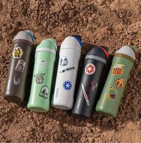 Owala Star Wars FreeSip Insulated Stainless Steel Water Bottle with Straw for Sports and Travel, BPA-Free, 24-Ounce, Stronger Than You Think thumbnail 7