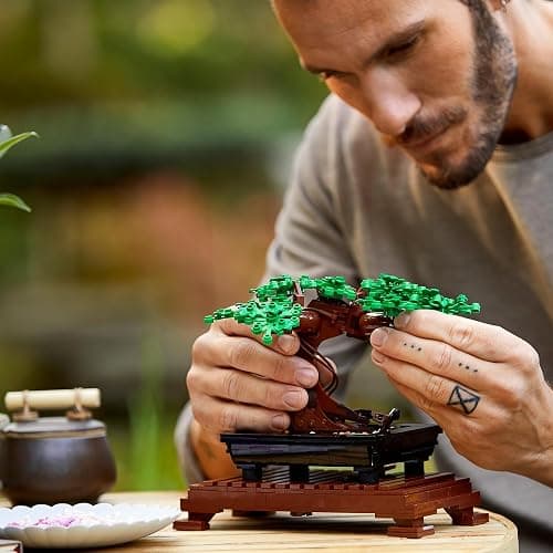 LEGO Botanicals Bonsai Tree - Faux Plant for Adults - Home Décor Set - Gift for Mother's Day with Artificial Cherry Blossom Flowers - DIY Building Projects - Botanical Collection - 10281 thumbnail 9