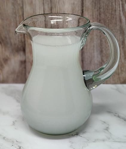 Mexican Hand Blown Glass Pitcher – Natural Clear Design (84 oz) thumbnail 5