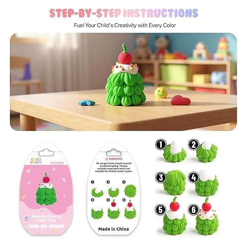 Air Dry Clay Kits for Kids - hittaty Cake Themed Model Magic Clay, 12 Boxes Molding Clay for Kids with Sculpting Tools and Tutorials, Safe, Soft & Non-Sticky DIY Arts and Crafts Gift for Boys & Girls thumbnail 4