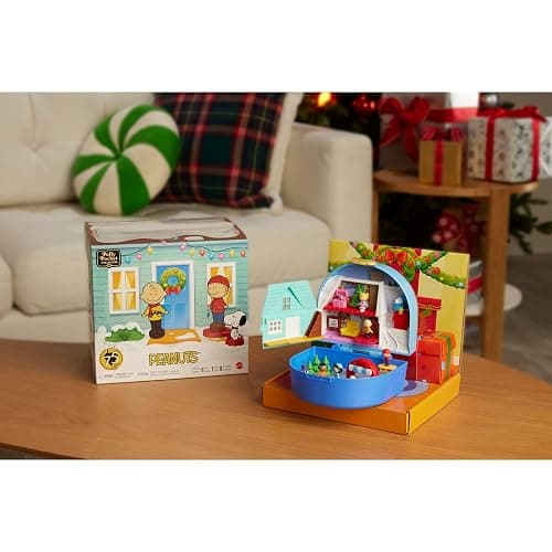 Polly Pocket x Peanuts Collector Compact, Micro Dolls and Playset, 7 Themed Accessories, 4 Iconic Locations, Snoopy & Woodstock thumbnail 3