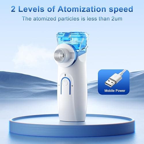GIPIWYB Portable Nebulizer - Includes 1 Set Accessories,Nebulizer with Auto Clean Mode for Kids Adult Family & Travel Use thumbnail 6