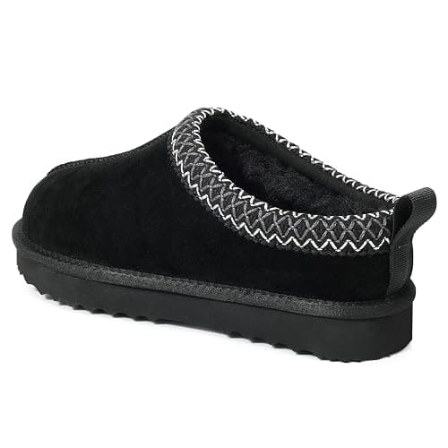 Litfun Women's Fuzzy House Slippers Genuine Suede Fluffy Winter Slipper Cozy Furry Warm Shoes Indoor/Outdoor thumbnail 3
