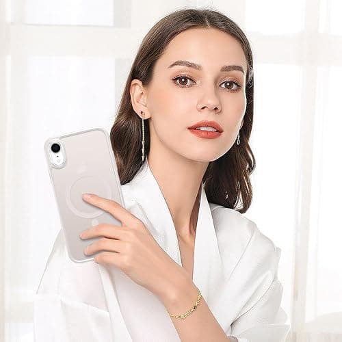 BENTOBEN Case for iPhone XR Case, [Compatible with MagSafe] Slim Translucent Matte Magnetic Shockproof Protective Anti Slip Women Men Cover Case for iPhone XR 6.1", Light Gray thumbnail 7