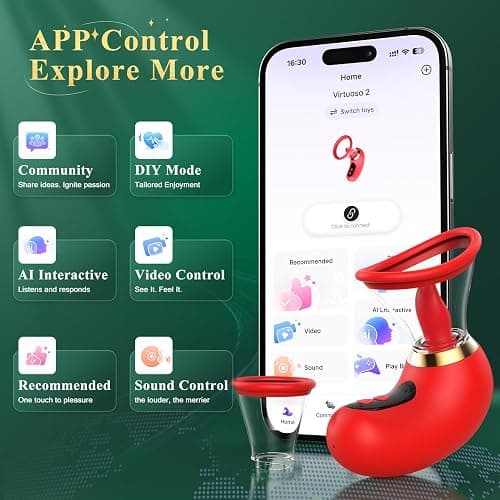 Gasevimo Vibrator Adult Sex Toys for Women - 5IN1 Sucking Vibrator Rose Sex Toy, 3 Sucking, 9 Tongue Licking & Vibrating Adult Toys, LCD Display Removable Cup Clitoral G Spot Vibrators Massage thumbnail 4