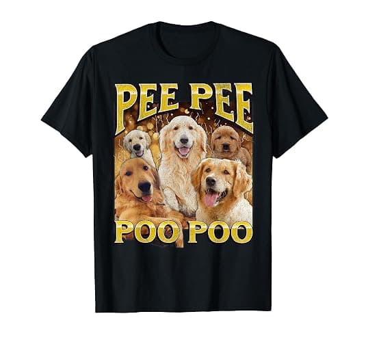 Pee Pee Poo Poo Funny Dog Meme Bootleg Graphic Men Women T-Shirt - Image 1