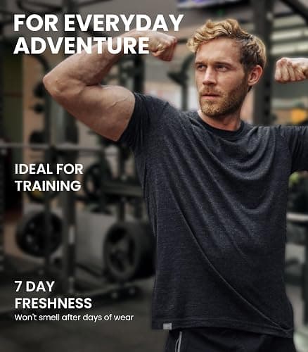 Merino Wool T-Shirt Mens - Merino Wool Undershirt Thermal Shirt for Men and Hiking Socks thumbnail 5