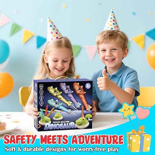 Indoor Outdoor Games for Kids, 3 in 1 Musical Jump, Ring Toss Game & Stomping Rocket Launcher for Kids, Dinosaur Sports & Outside Play Activities Toys with Remote Control for Toddlers 3-5 4-8 thumbnail 7