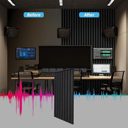 Art3d 4-Pack Acoustic Wood Slat Wall Panels for Interior Decor, 3D Fluted Sound Absorbing Wood Paneling for Accent Wall Ceiling Kitchen Living Room Bedroom Office, 23.6 x 11.8 inch Grey Oak thumbnail 5