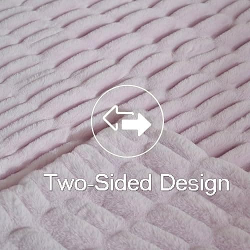 Double Side Faux Fur Throw Blanket,Cozy Soft Fuzzy Fluffy Faux Rabbit Fur Blanket for Couch, Bed, Sofa,Room Decor-Lavender,50x60 inch thumbnail 7