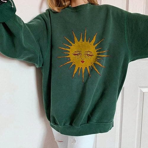 GAOJU Women's Oversized Sweatshirt Crewneck Long Sleeve Casual Loose Pullover Tops 90s Indie Aesthetic Sweatshirts thumbnail 4