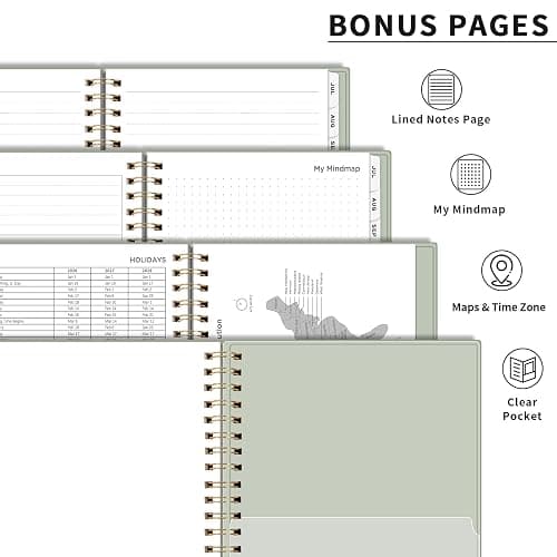 AHGXG Academic Planner 2026-2027, July 2026 - June 2027, Weekly and Monthly, 8.5" x 11", Calendar, Agenda for Women, Teacher, Student, School, 12-Month Tabs (Light Green) thumbnail 7