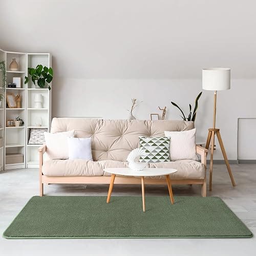 Amearea Modern Soft Hallway Runner Rug, 2x6 Fluffy Bedroom Bedside Rugs, Washable Long Runner Rugs for Hallway, Non Slip Memory Foam Rug Carpet for Entrance Kitchen Living Room Decor, Sage Green thumbnail 7