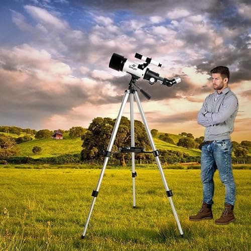 Gskyer Telescope, 70mm Aperture 400mm AZ Mount Astronomical Refracting Telescope for Kids Beginners - Travel Telescope with Carry Bag, Phone Adapter and Wireless Remote. thumbnail 7