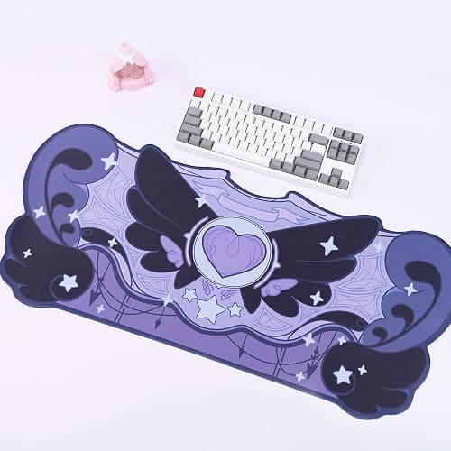 GeekShare Large Gaming Mouse Pad Dark Purple Non-Slip Rubber Back Mouse Pad Big Desk Mat for Keyboard and Mouse,Perfect for Gaming or Home Office Work - Star Wings Dark Version thumbnail 6