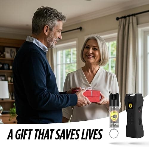 Guard Dog Security Mini Stun Gun Flashlight Rechargeable and Pepper Spray Self Defense Keychain for Women, Stun Gun Flashlight and Pepper Spray Combo, Personal Safety Value Set thumbnail 7