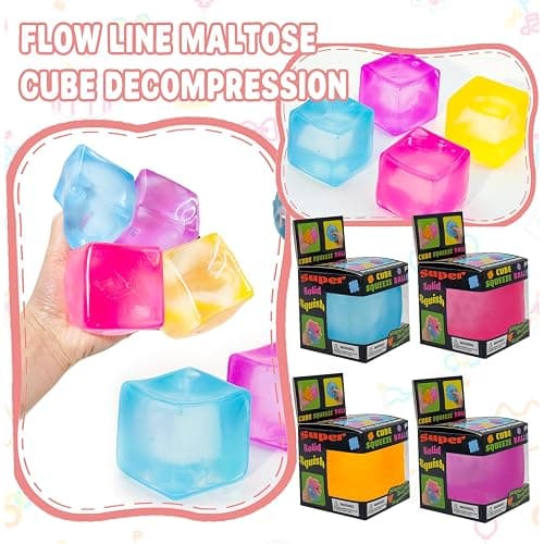 Nice Cube - Sensory Toy with a Super Solid Squish Nice Square Shape Anxiety Sensory Squishy Fidget Toy Ice Cube Slow Rise (#009) thumbnail 5