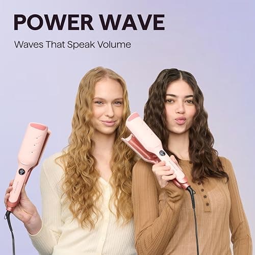 Wavytalk Power Wave Hair Crimper, Ionic Hair Waver for Less Heat Damage | Beach Waves Curling Wand, Crimping Iron, Ventilation Design for Less Damage, Ionic Reduces Frizz, Dual Voltage Curling Iron thumbnail 2