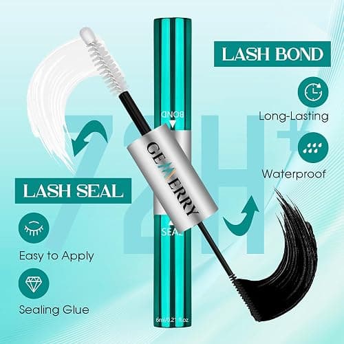 GEMERRY 80D Lash Extension Kit 30D/40D/60D/80D/100D/200D D Curl Lash Clusters Kit Lash Extension Kit DIY Eyelash Extensions Kit at Home Cluster Lashes Kit Beginners (80D,10-18mm) thumbnail 3