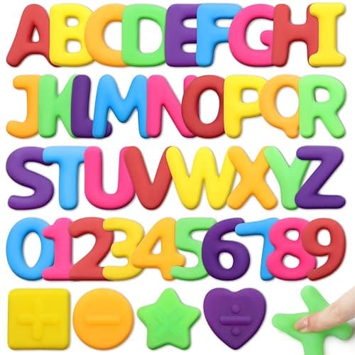 Kryfa ABC Learning Toys for Kids Ages 3-5, 40PCS Numbers and Alphabets Sensory Bin Filler for Classroom Prizes, Birthday Gift, Easter Basket Stuffers, Party Favors - Image 1