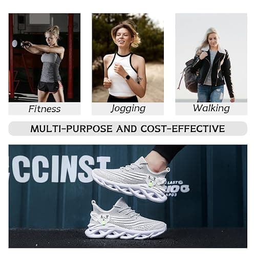 XKOWUO Women Running Shoes Tennis Walking Slip On Sneakers Workout Gym Athletic Jogging Lightweight Breathable Mesh Non-Slip Comfort Sole Cushioned Sports thumbnail 2