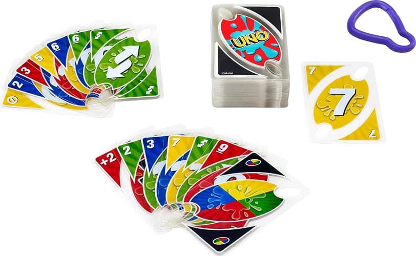 Mattel Games UNO Splash Card Game with Waterproof Cards and Portable Clip for Travel, Camping and Game Nights Away thumbnail 5