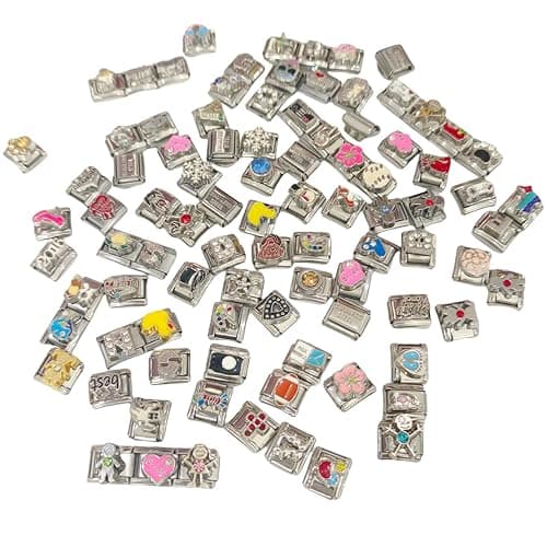 [Mllepjdh] 100 PCS Italian Charm Bracelet Module Set Interchangeable Stainless Steel Modular Link Jewelry Making Components - Image 1